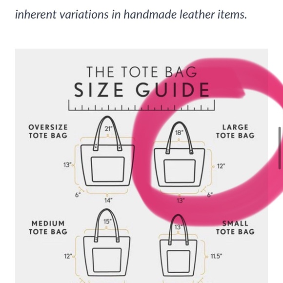 Portland Leather Goods Large Tote in Lava w/Black Handles - Picture 6 of 8